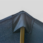 Double-Sided Sun Umbrella Canopy 4.6m Crank Shade with Cross Base, Dark Blue