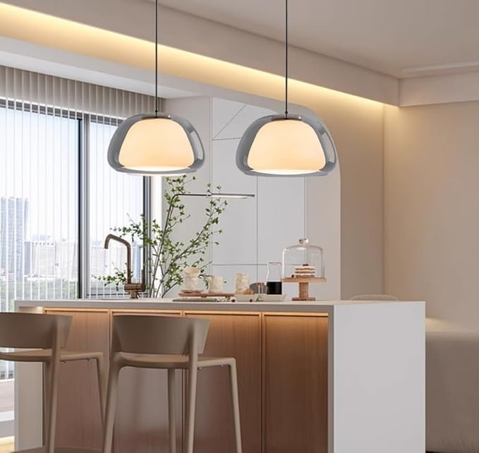 Pendant Light Milk Glass - TURBAN | Elegant Lighting