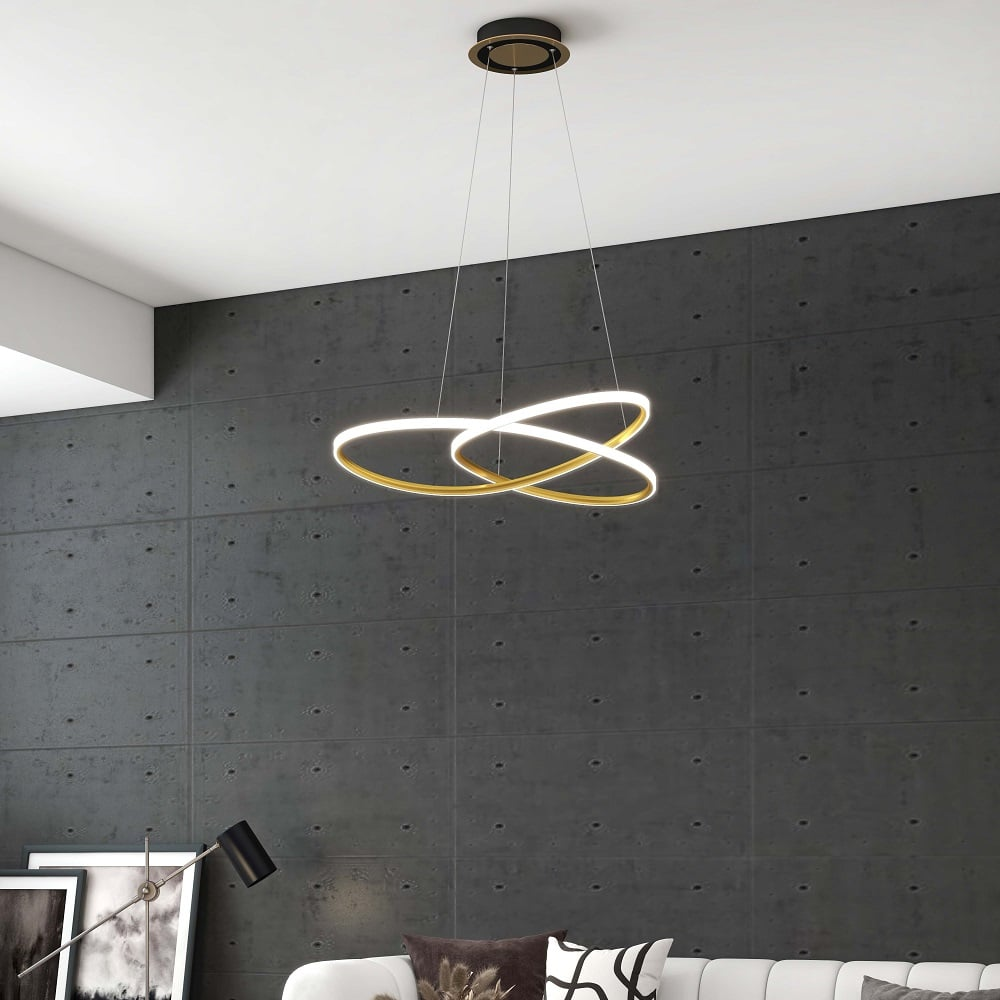 Pendant Light Gold LED Circle - VEXUSX | Modern Elegance
