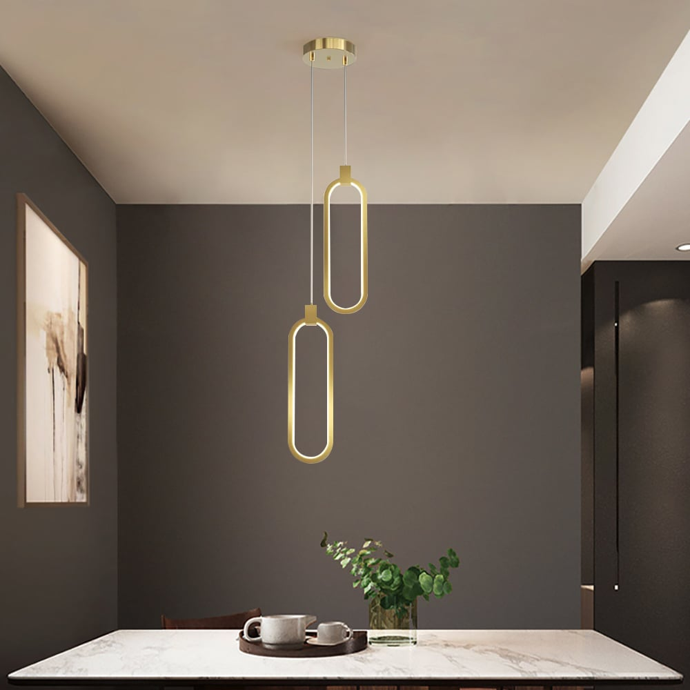 Pendant Light Gold Brass LED - IOVEXA | Luxe Lighting