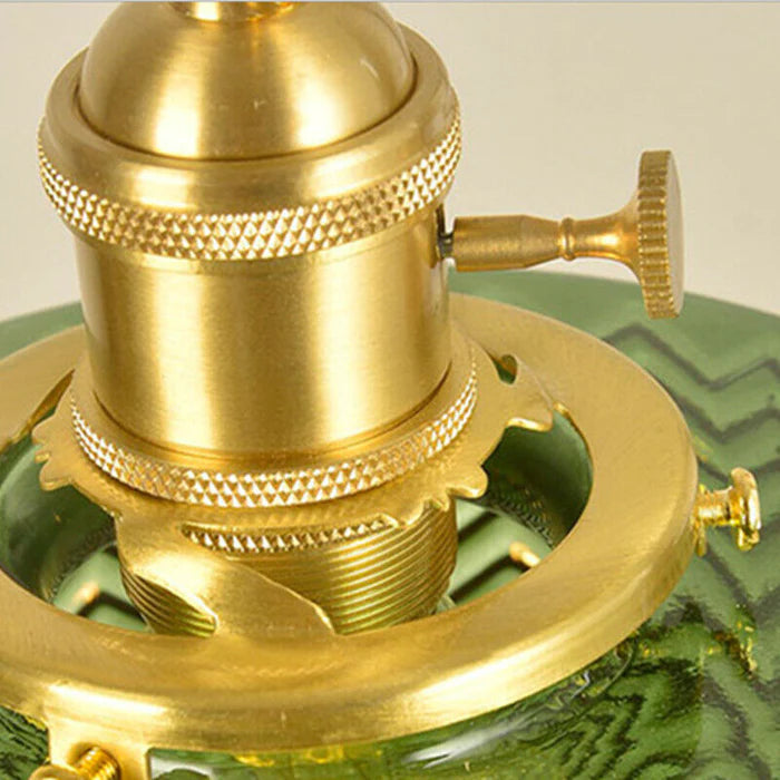 Pendant Light Green Glass - SAIPHX | Vintage Elegance
