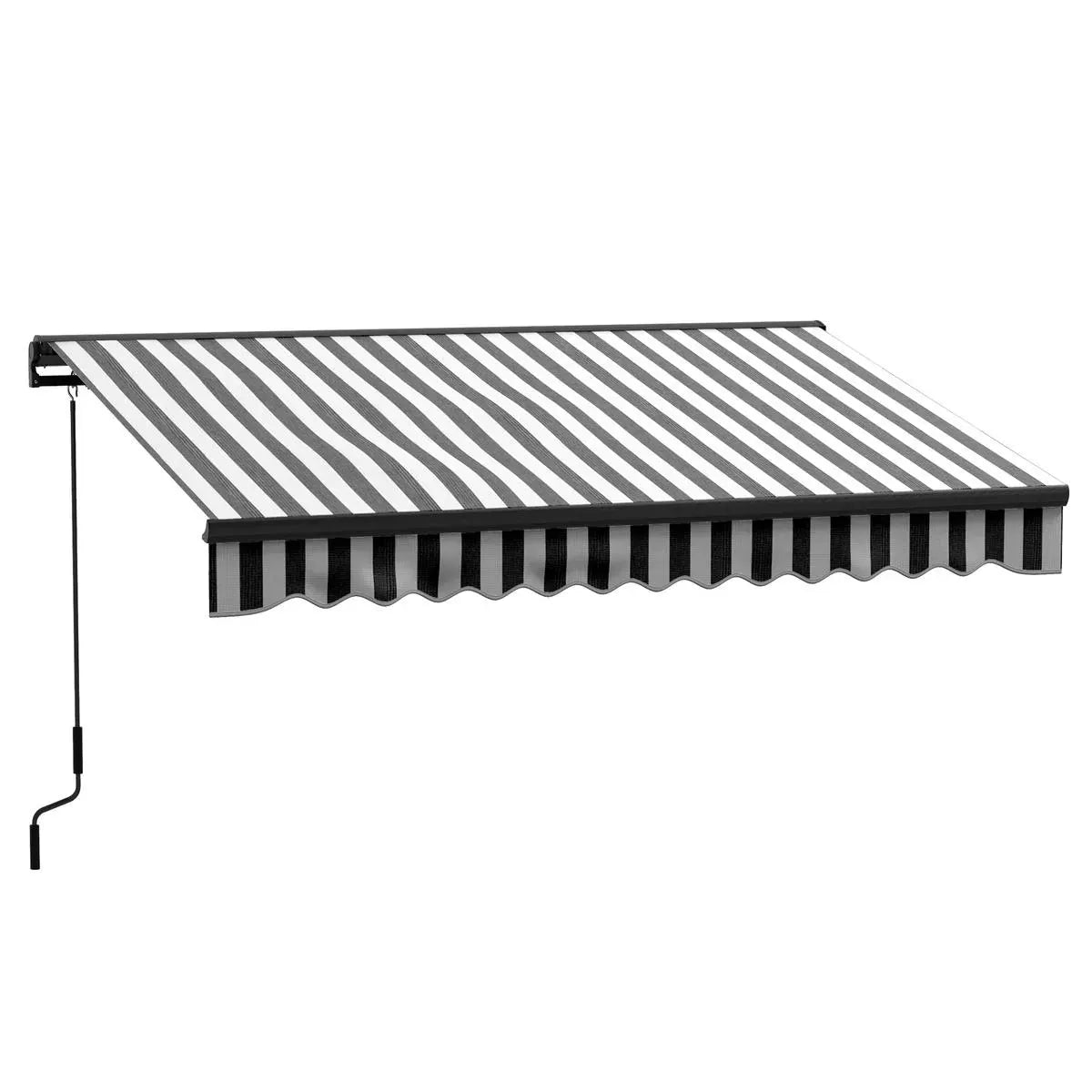 Electric Awning 3x2m Grey White Aluminium Frame with Remote
