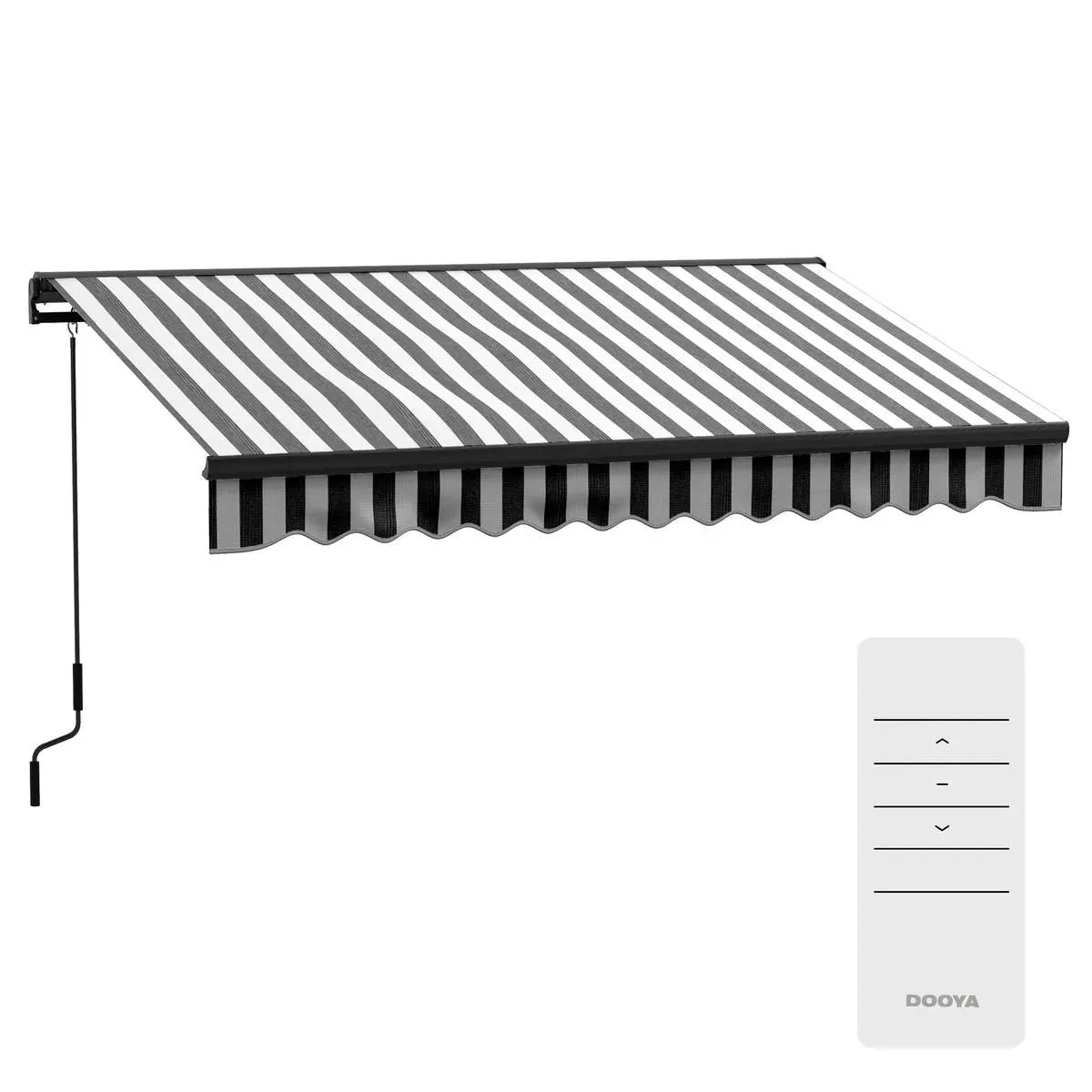 Electric Awning 3x2m Grey White Aluminium Frame with Remote