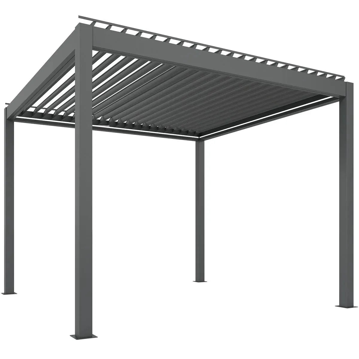Octagonal Garden Gazebo, 8-Sided, 6.8×5 m, White Heavy Duty Metal Frame Outdoor Marquee Party & Wedding Canopy