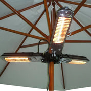 Electric Umbrella Parasol Mounted Infrared Heater 2000W for Patio Gazebo Outdoor Use