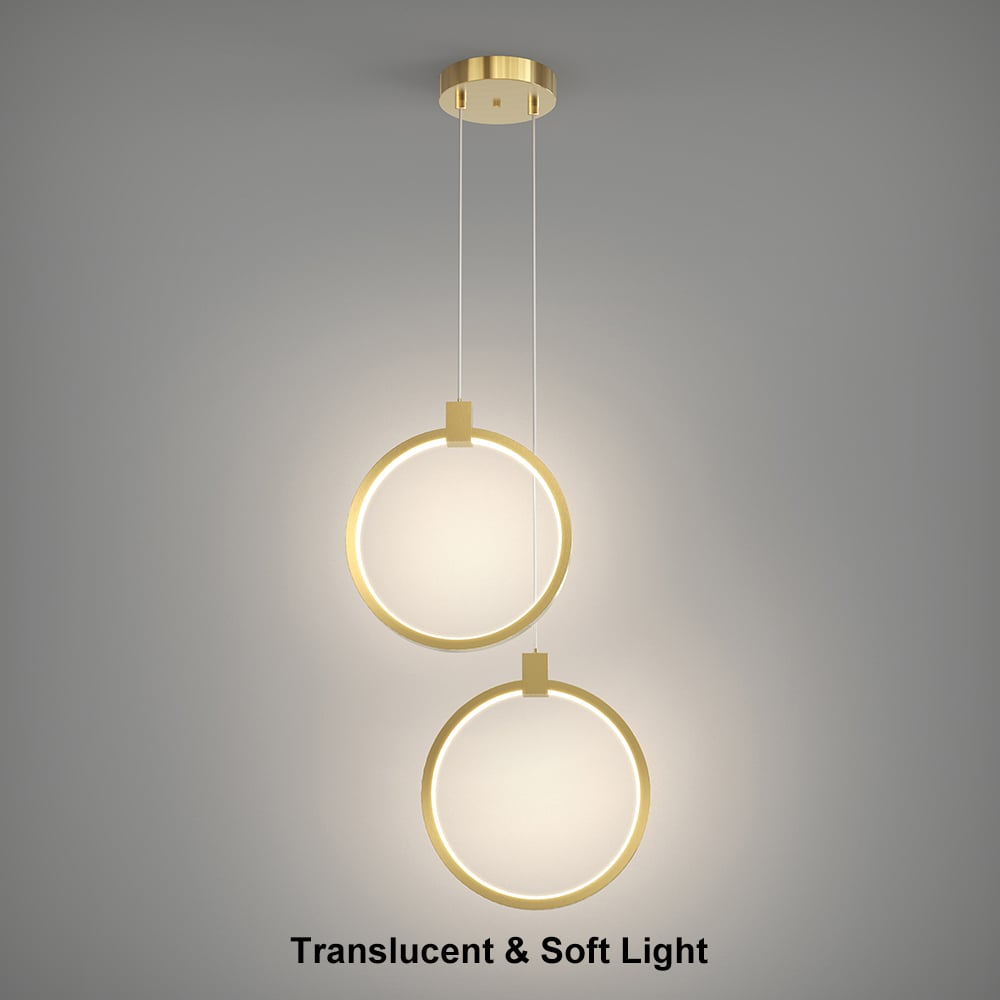Pendant Light Gold Brass LED - IOVEXA | Luxe Lighting