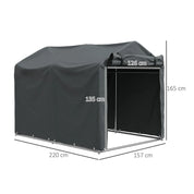 Octagonal Garden Gazebo, 8-Sided, 6.8×5 m, White Heavy Duty Metal Frame Outdoor Marquee Party & Wedding Canopy