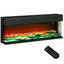 Electric Fireplace – 127cm, Glass Panel, 1800W | Customizable Ambiance