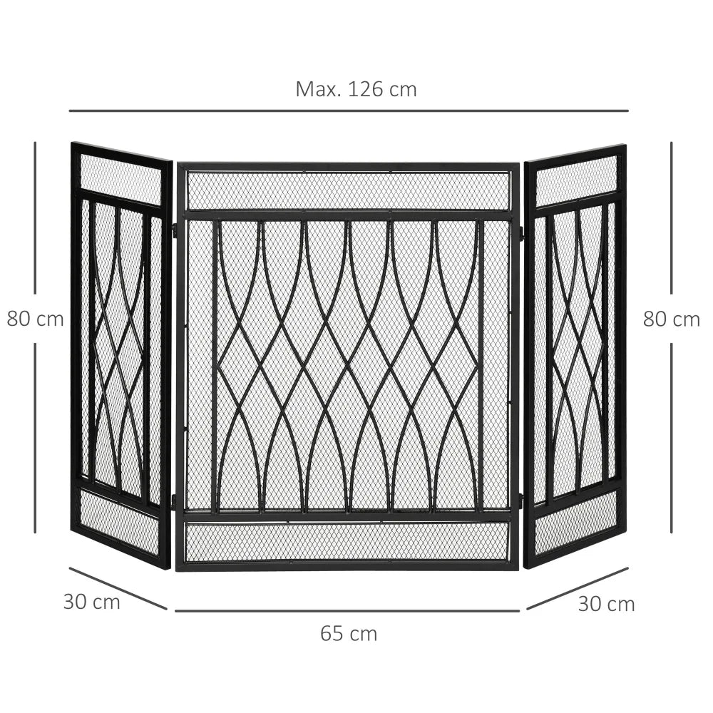 Fireplace Screen – 3-Panel Metal | Protects Home from Fire - Image 5
