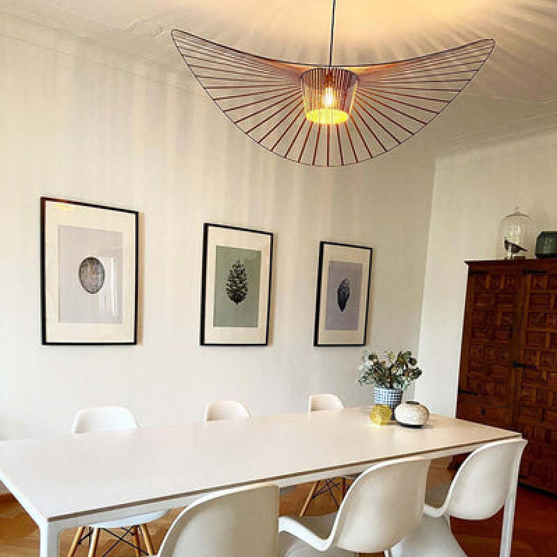 Renée Suspension Vague Moderne, Tissu, Noir/Marron/Doré/Blanc, Salon