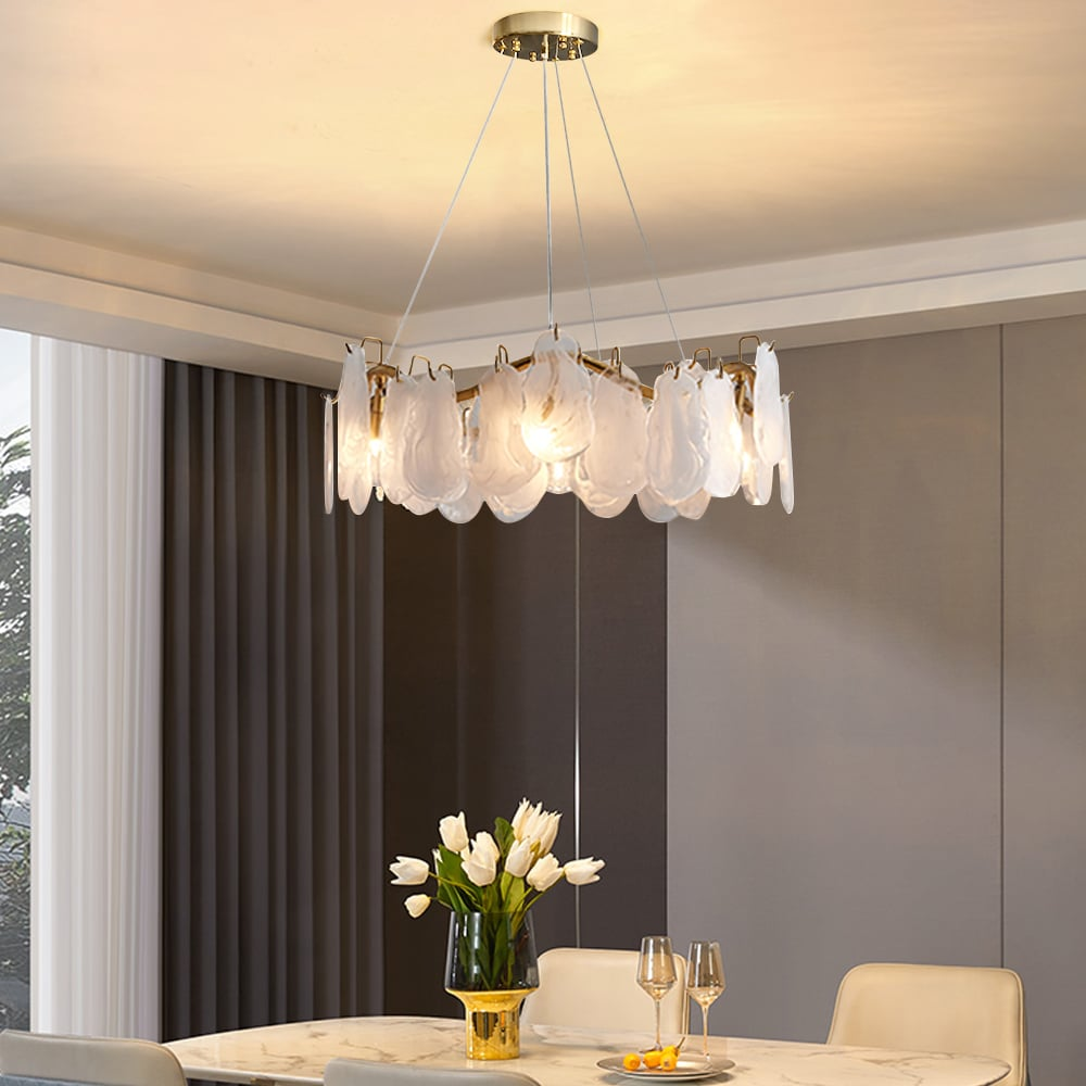 Chandelier Cloud Glass 6 Lights - GRIDEX | Modern Elegance