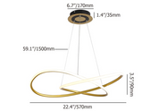 Pendant Light Gold LED Circle - VEXUSX | Modern Elegance