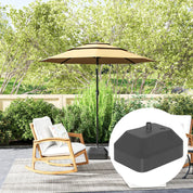Fillable Garden Parasol Base Heavy Duty Stand Filled Up to 24kg with Stand or 20kg with Water for 38mm Poles, Black