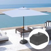 Fillable Garden Parasol Base Heavy Duty Stand Filled Up to 24kg with Stand or 20kg with Water for 38mm Poles, Black