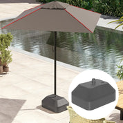 Fillable Garden Parasol Base Heavy Duty Stand Filled Up to 24kg with Stand or 20kg with Water for 38mm Poles, Black