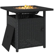 Fire Pit Table, 50,000 BTU, 72.5×72.5cm, Black with Cover