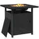 Fire Pit Table, 50,000 BTU, 72.5×72.5cm, Black with Cover