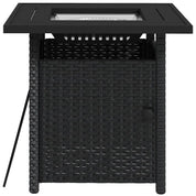 Fire Pit Table, 50,000 BTU, 72.5×72.5cm, Black with Cover