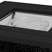 Fire Pit Table, 50,000 BTU, 72.5×72.5cm, Black with Cover