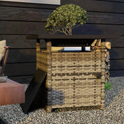 Fire Pit Table, 50,000 BTU, 72.5×72.5cm, Grey with Cover