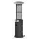 Freestanding Gas Patio Heater 11kW Adjustable Outdoor Garden Propane Heater Tip-Over Switch Wheels Pulse Ignition Black