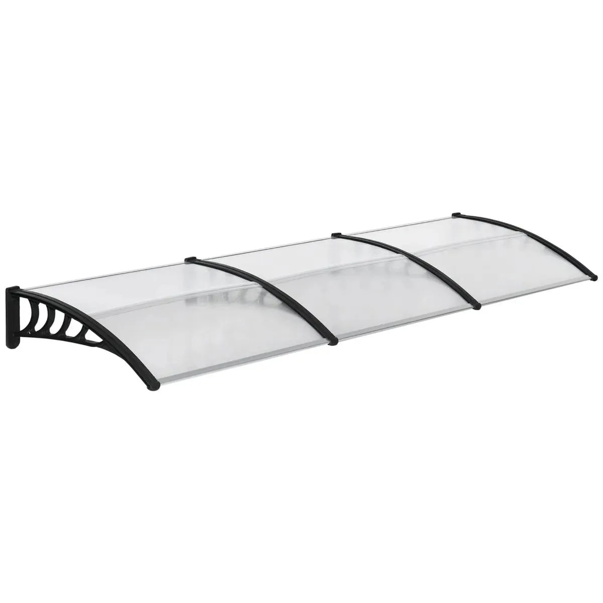 Front Door Canopy Outdoor Awning 303x96cm Clear Rain Shelter for Window Porch and Front Back Door