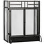 Fireplace Screen – 3 Panel, Metal | Easy Wood Access & Fire Viewing