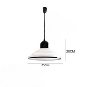 Pendant Light Cream Glass Metal - STRATOS | French Charm