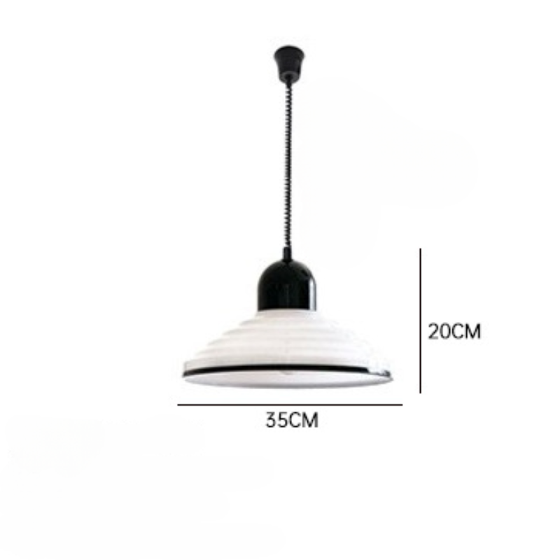 Pendant Light Cream Glass Metal - STRATOS | French Charm