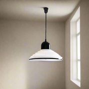 Pendant Light Cream Glass Metal - STRATOS | French Charm