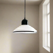 Pendant Light Cream Glass Metal - STRATOS | French Charm