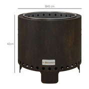 Smokeless Fire Pit Metal Wood-burning, Black