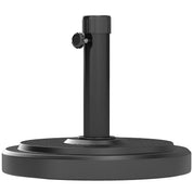 Garden Parasol Base 22kg Round HDPE Sun Umbrella Stand Heavy Duty for 38mm or 48mm Outdoor Poles, Black