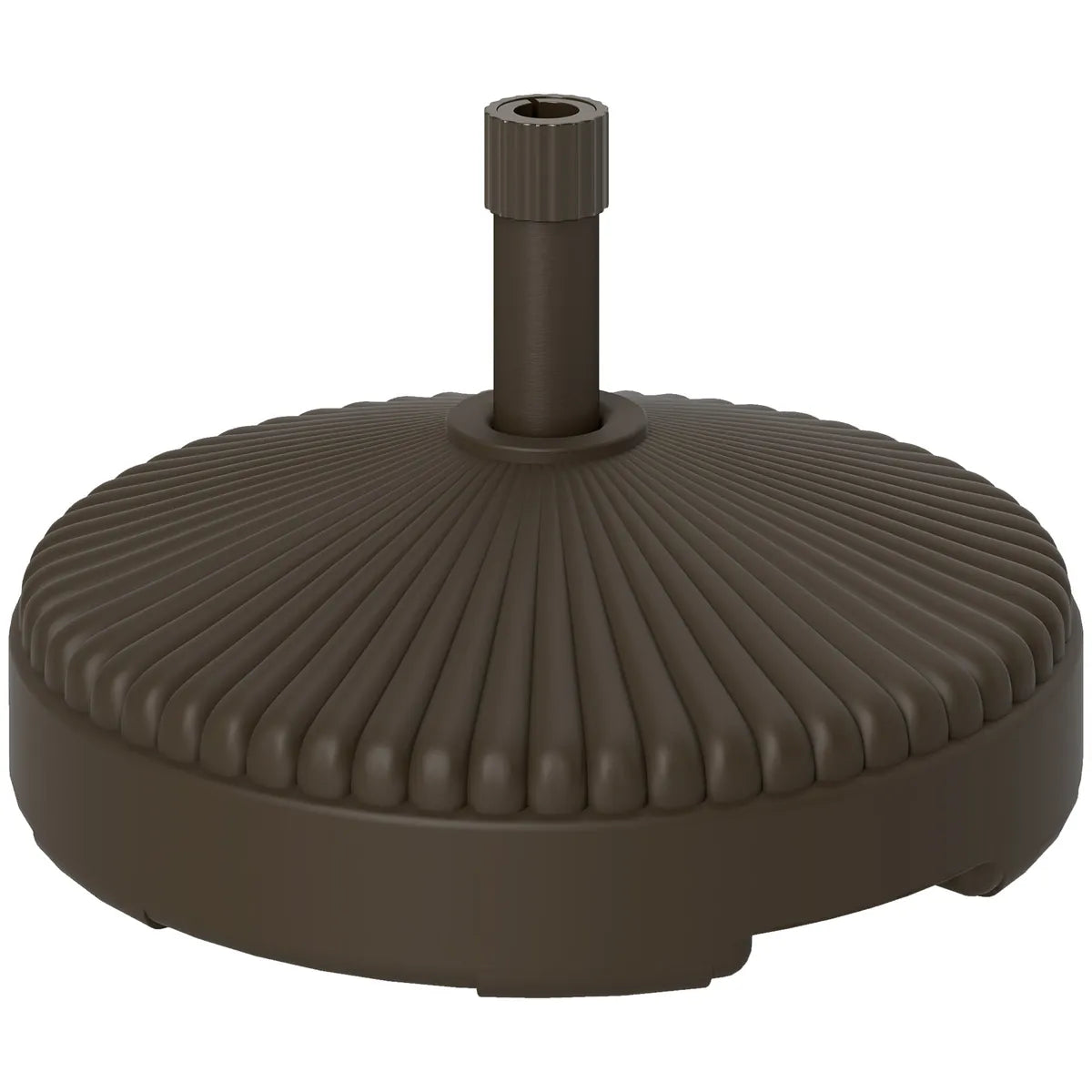 Garden Parasol Base Holder 28kg Sand Filled 23kg Water Filled Outdoor Umbrella Stand Weight, Brown