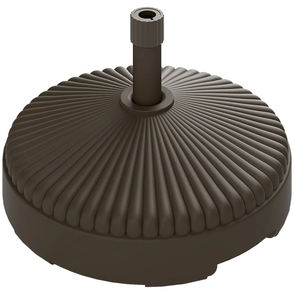Garden Parasol Base Holder 28kg Sand Filled 23kg Water Filled Outdoor Umbrella Stand Weight, Brown