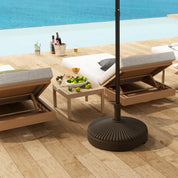 Garden Parasol Base Holder 28kg Sand Filled 23kg Water Filled Outdoor Umbrella Stand Weight, Brown