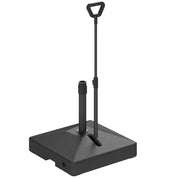 Garden Parasol Base with Adjustable Wheels Handle Filled Up to 55kg with Stand or 45kg with Water for 35mm 38mm 48mm Poles, Black
