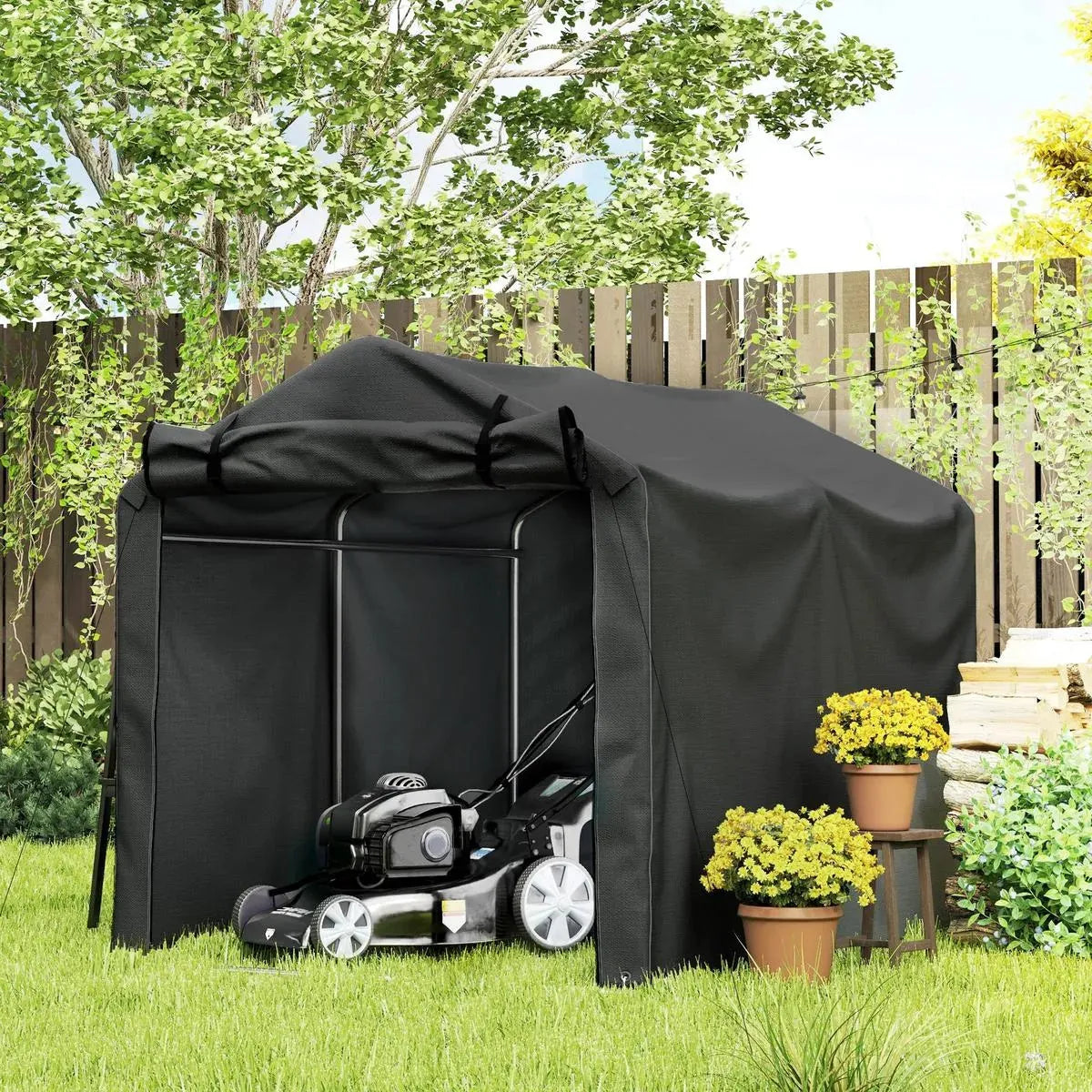 Octagonal Garden Gazebo, 8-Sided, 6.8×5 m, White Heavy Duty Metal Frame Outdoor Marquee Party & Wedding Canopy