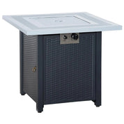 Gas Fire Pit Table, 40,000 BTU, 71×71cm, Black / Grey