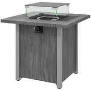 Gas Fire Pit Table, 50,000 BTU, Dark Grey with Cover