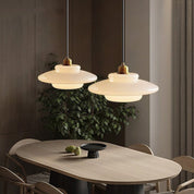Pendant Light Brass White Glass - RIGELX | Elegant Style