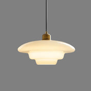 Pendant Light Brass White Glass - RIGELX | Elegant Style