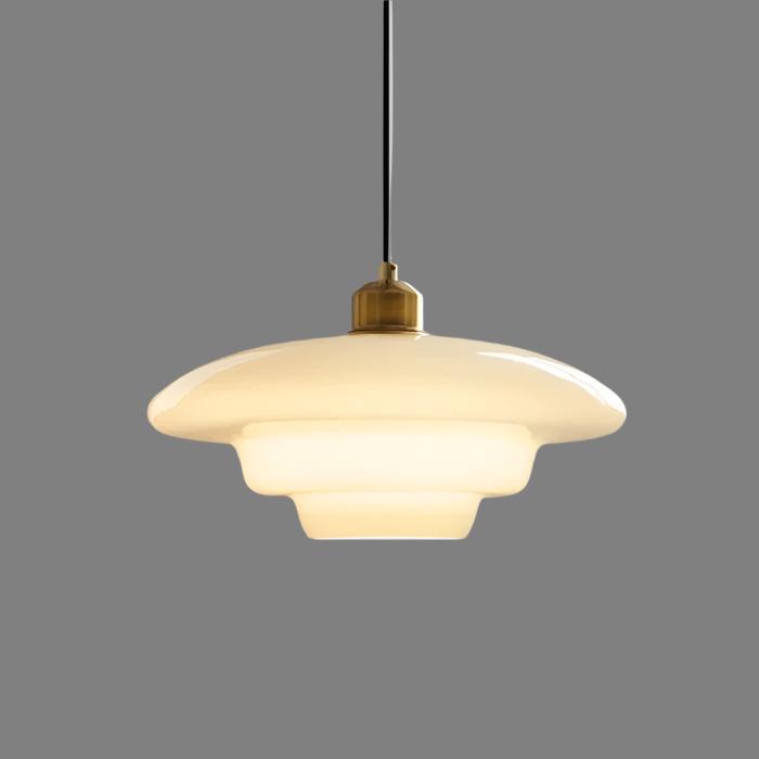 Pendant Light Brass White Glass - RIGELX | Elegant Style