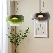Pendant Light Glass Grey - TELUMX | Warm Ambiance
