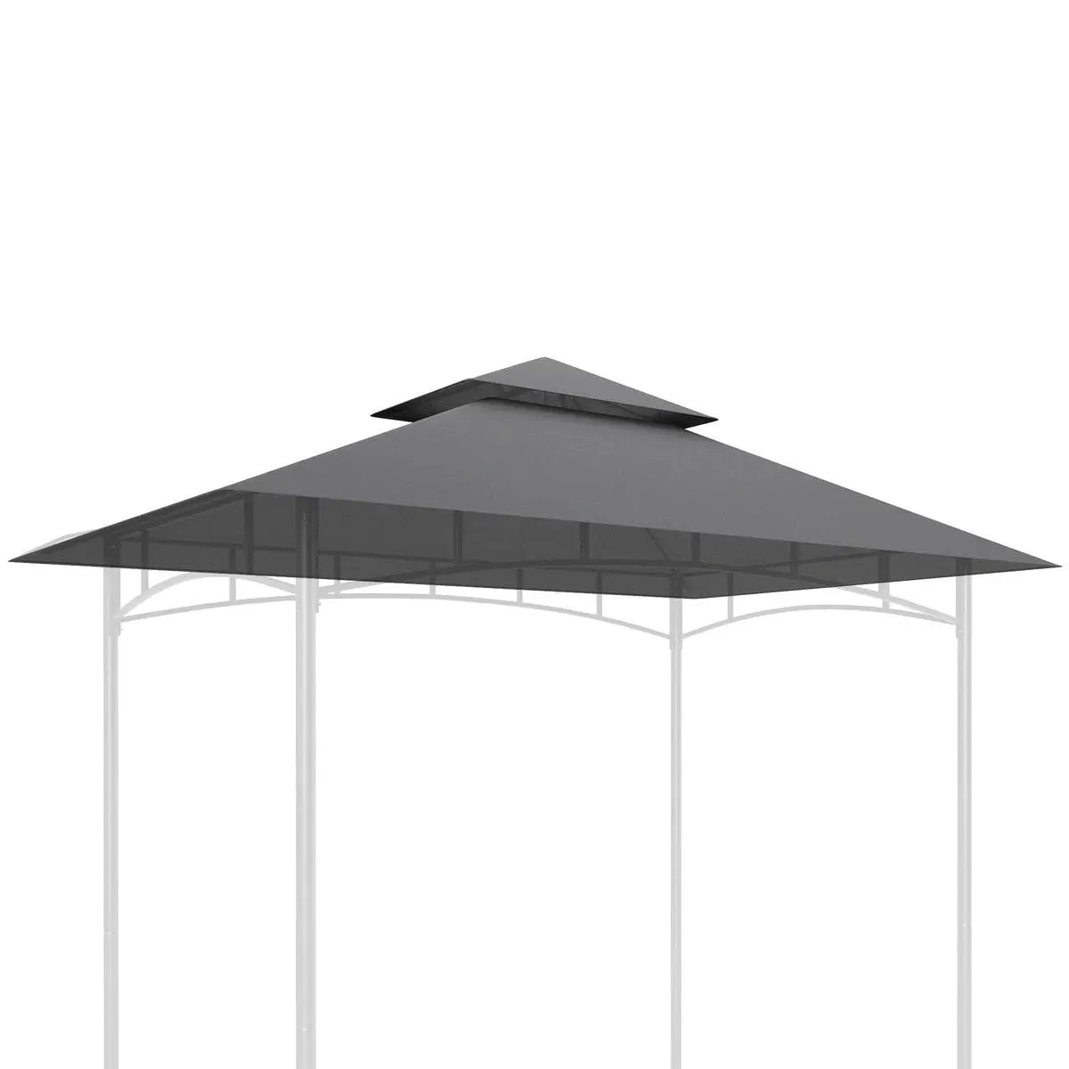 Octagonal Garden Gazebo, 8-Sided, 6.8×5 m, White Heavy Duty Metal Frame Outdoor Marquee Party & Wedding Canopy