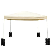 Octagonal Garden Gazebo, 8-Sided, 6.8×5 m, White Heavy Duty Metal Frame Outdoor Marquee Party & Wedding Canopy
