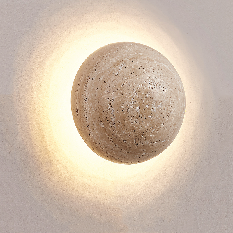 Wall Light Travertine Cream - ARANOS | Nordic Design