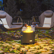 Smokeless Fire Pit Steel with Poker, Grey