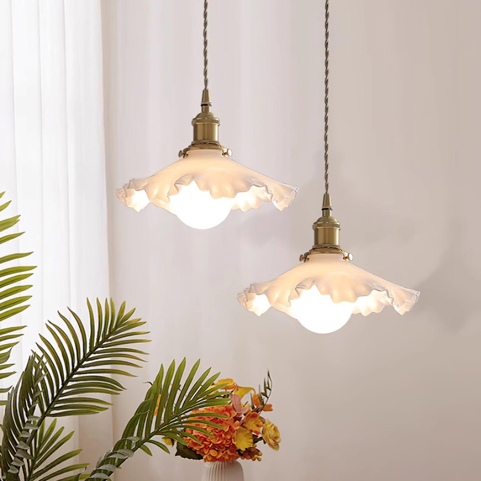 Carins Vintage Flower Glass Pendant Light Shades Bedroom Dining Room