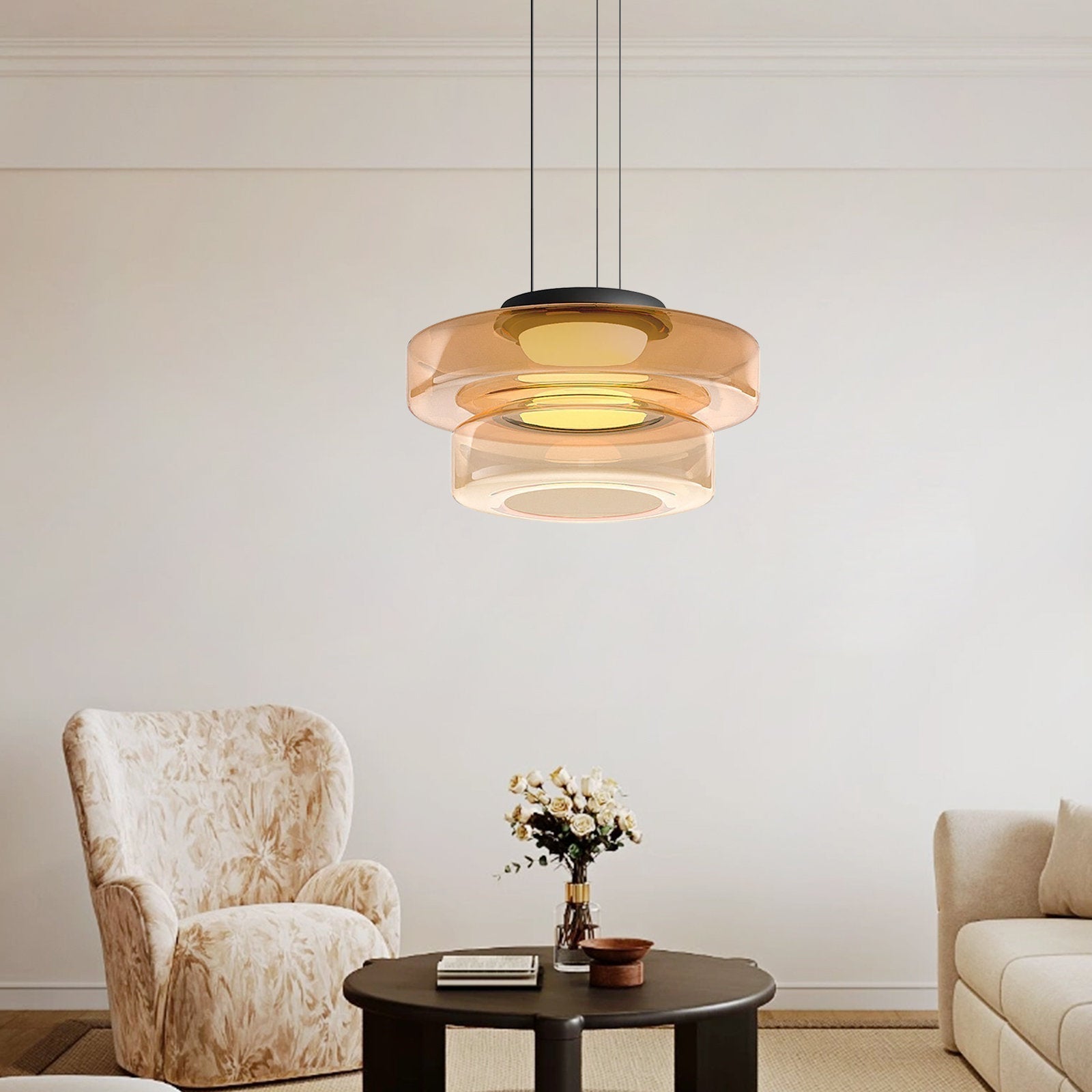 Pendant Light Smoke Grey Glass - TORSUS | Elegant Design
